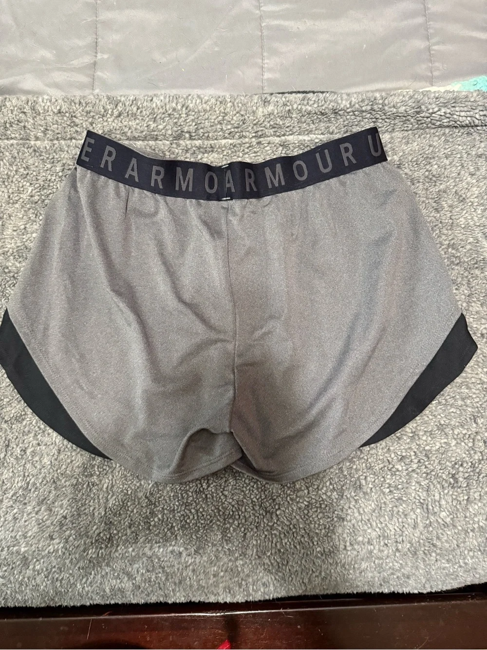Under Armour Women's Gray and Black Athletic Shorts